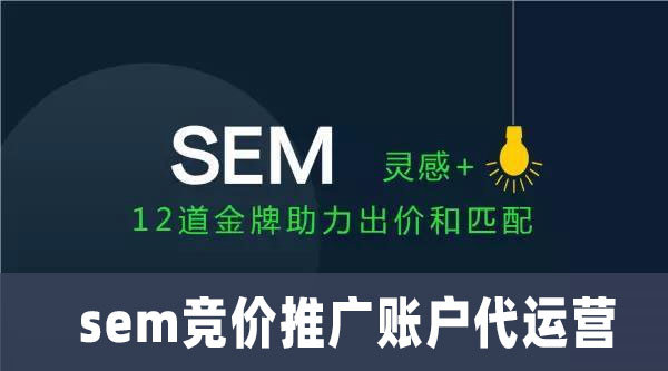 sem竞价推广账户代运营