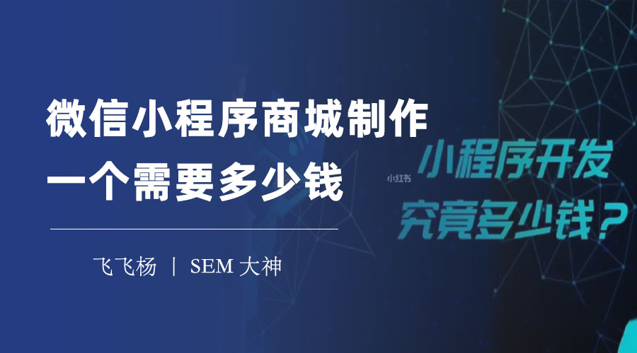 微信小程序商城制作一个需要多少钱 - 这里有一份详细的指南！