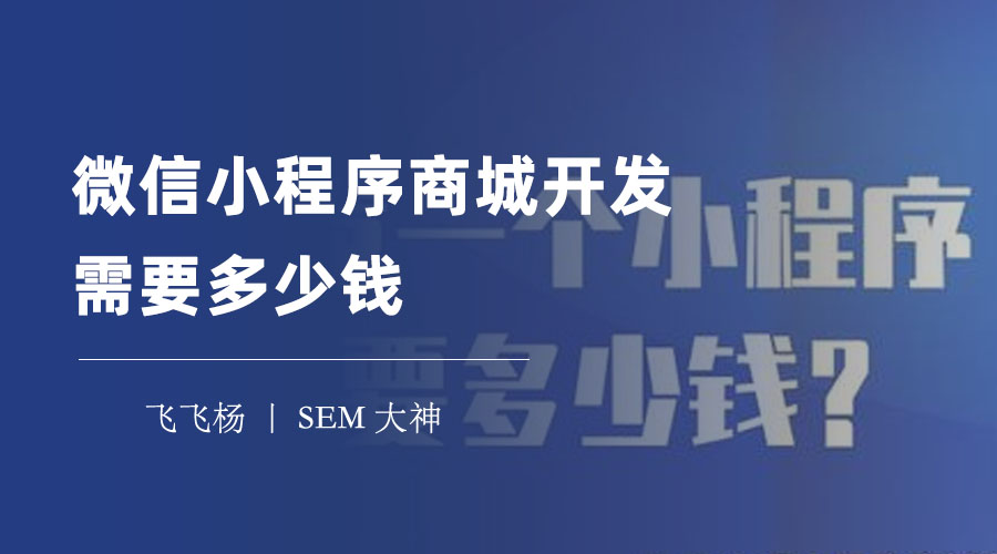 微信小程序商城开发需要多少钱？看完这篇文章，你就知道了