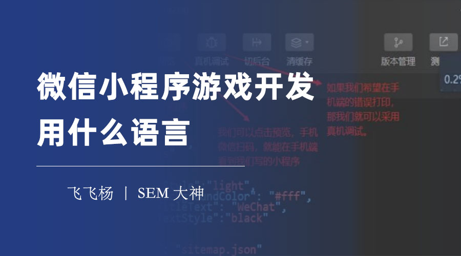 微信小程序游戏开发用什么语言？不要再用Java或C#了，这才是正确的选择！