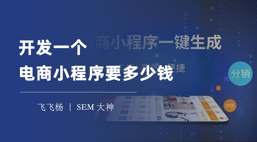 开发一个电商小程序要多少钱？不同的开发方式，价格差距竟然这么大！