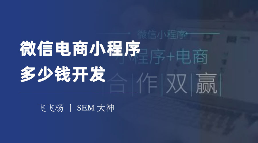 微信电商小程序多少钱开发？三种开发方式各有利弊，选择最适合你的！