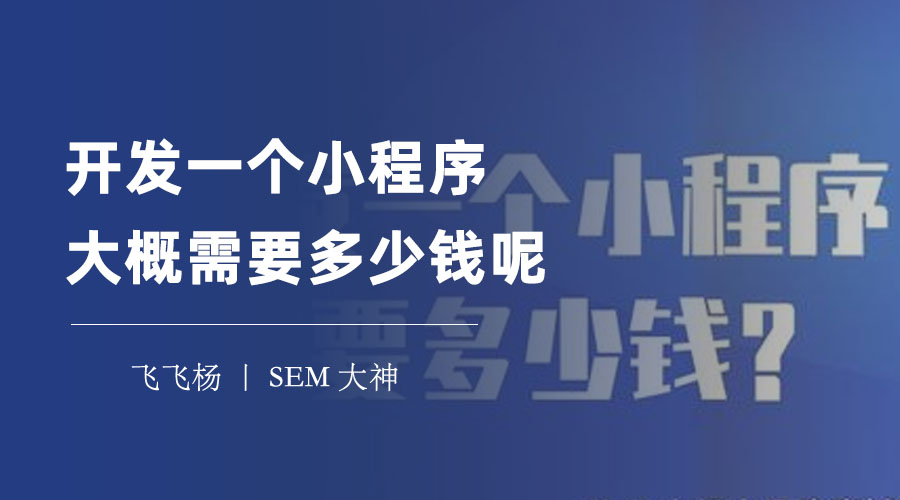 开发一个小程序大概需要多少钱呢？不同的开发方式和需求，价格差异巨大