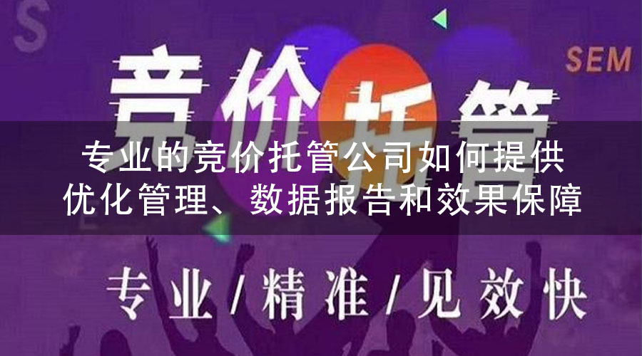 专业的竞价托管公司如何提供优化管理、数据报告和效果保障