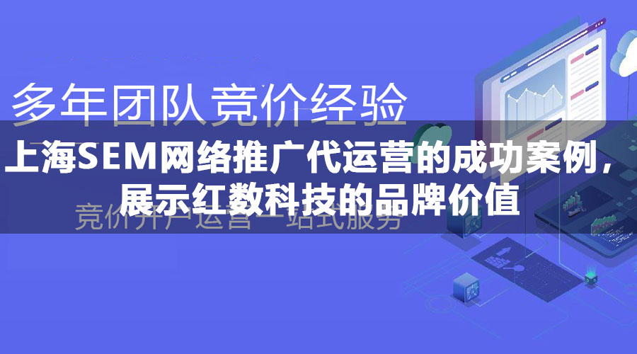 上海SEM网络推广代运营的成功案例，展示红数科技的品牌价值