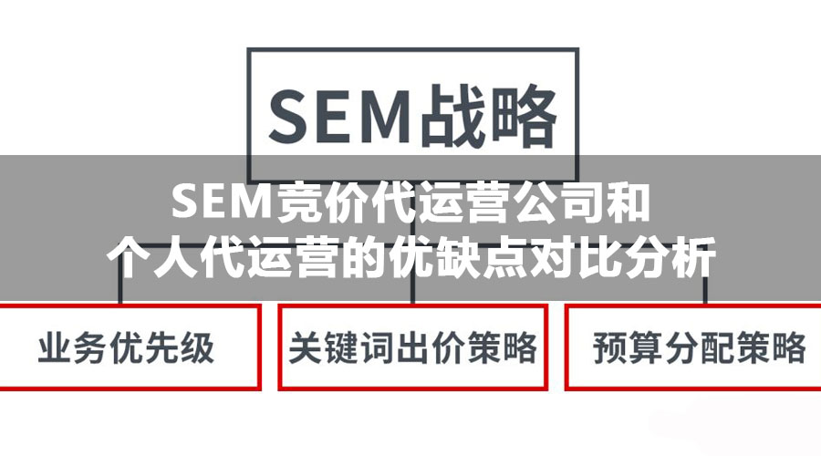 SEM竞价代运营公司和个人代运营的优缺点对比分析