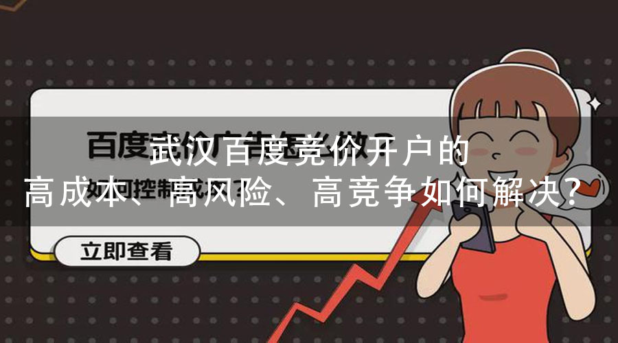 武汉百度竞价开户的高成本、高风险、高竞争如何解决？