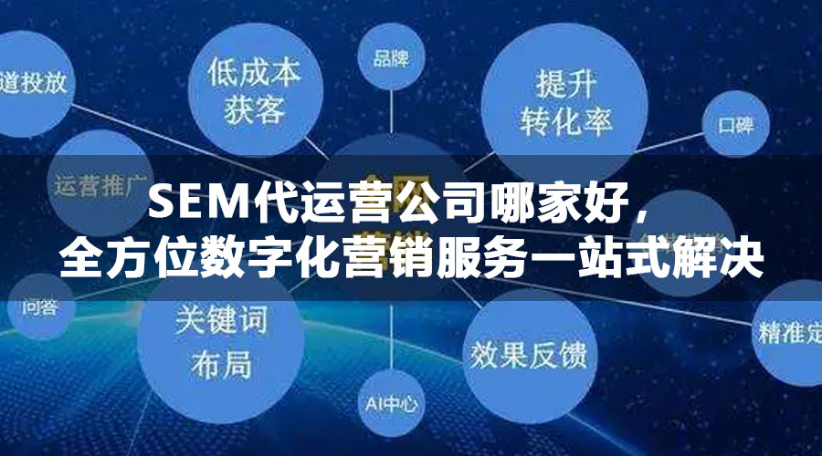 SEM代运营公司哪家好，全方位数字化营销服务一站式解决