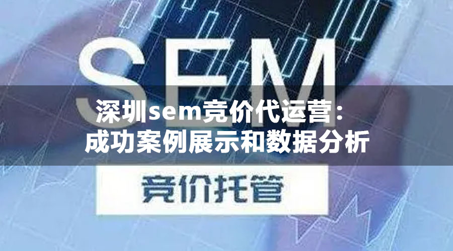 深圳sem竞价代运营：成功案例展示和数据分析