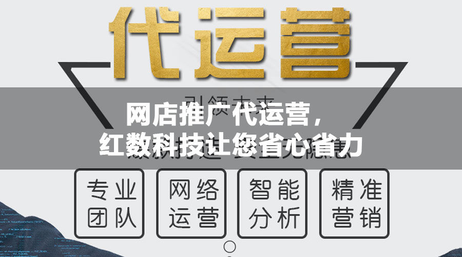 网店推广代运营，红数科技让您省心省力