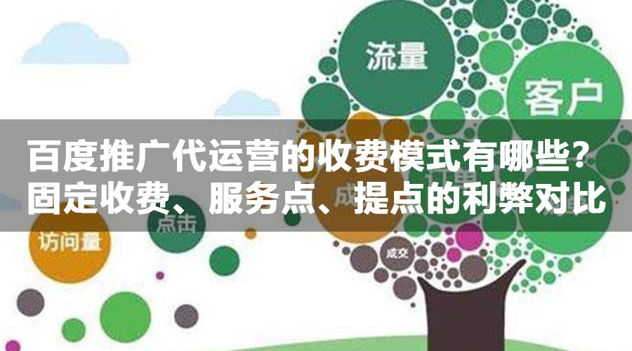 百度推广代运营的收费模式有哪些？固定收费、服务点、提点的利弊对比