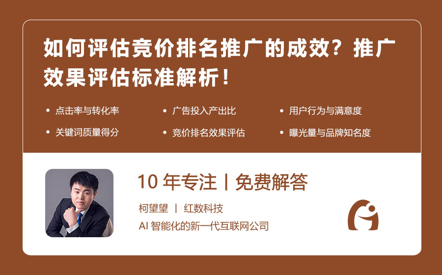 如何评估竞价排名推广的成效？推广效果评估标准解析！