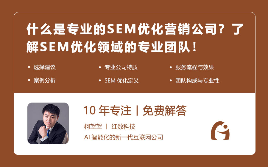 什么是专业的SEM优化营销公司？了解SEM优化领域的专业团队！